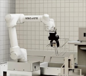 D2SF가 투자한 로보아르테의 튀김 조리 로봇.  