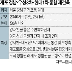 개포 '경·우·현' 통합 재건축…양재천 품는다