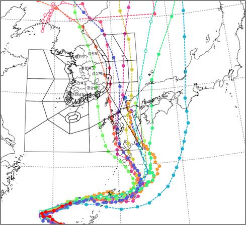 태풍 카눈 9일부터 일본 규슈 통과…10일 울릉도 남동쪽 북상