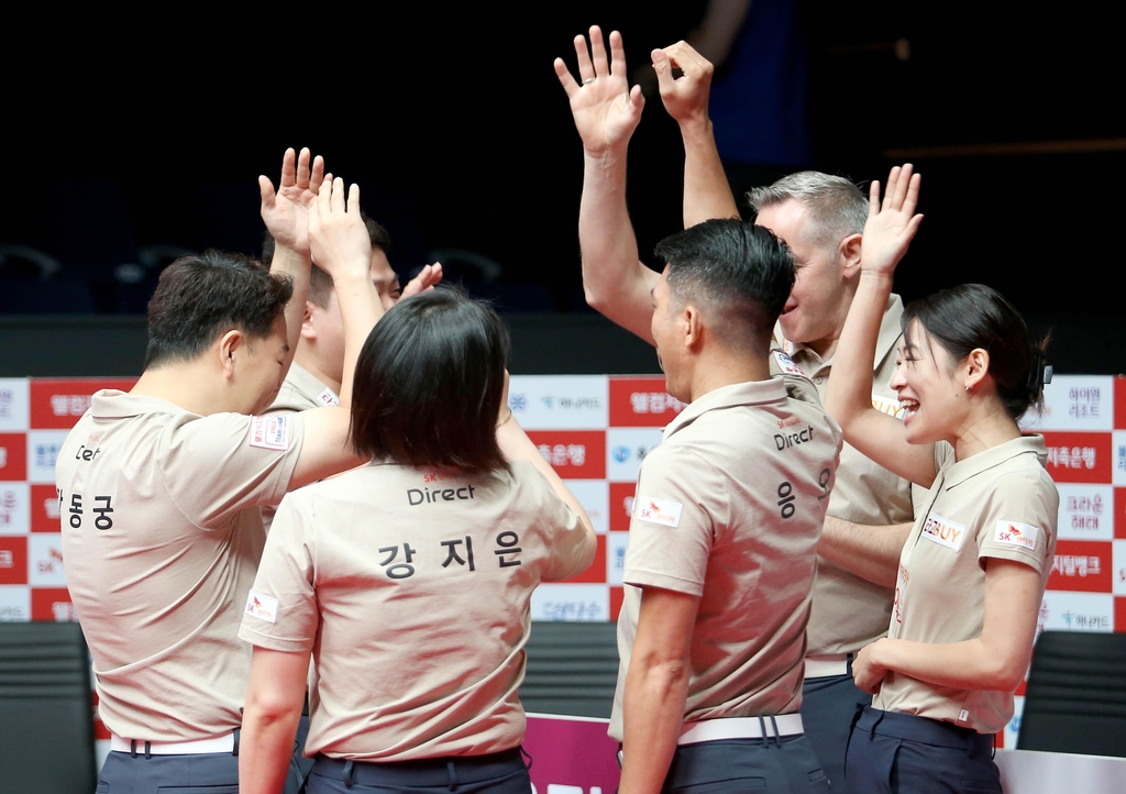 프로당구 SK렌터카, NH농협카드 제압하고 2라운드 선두 나서