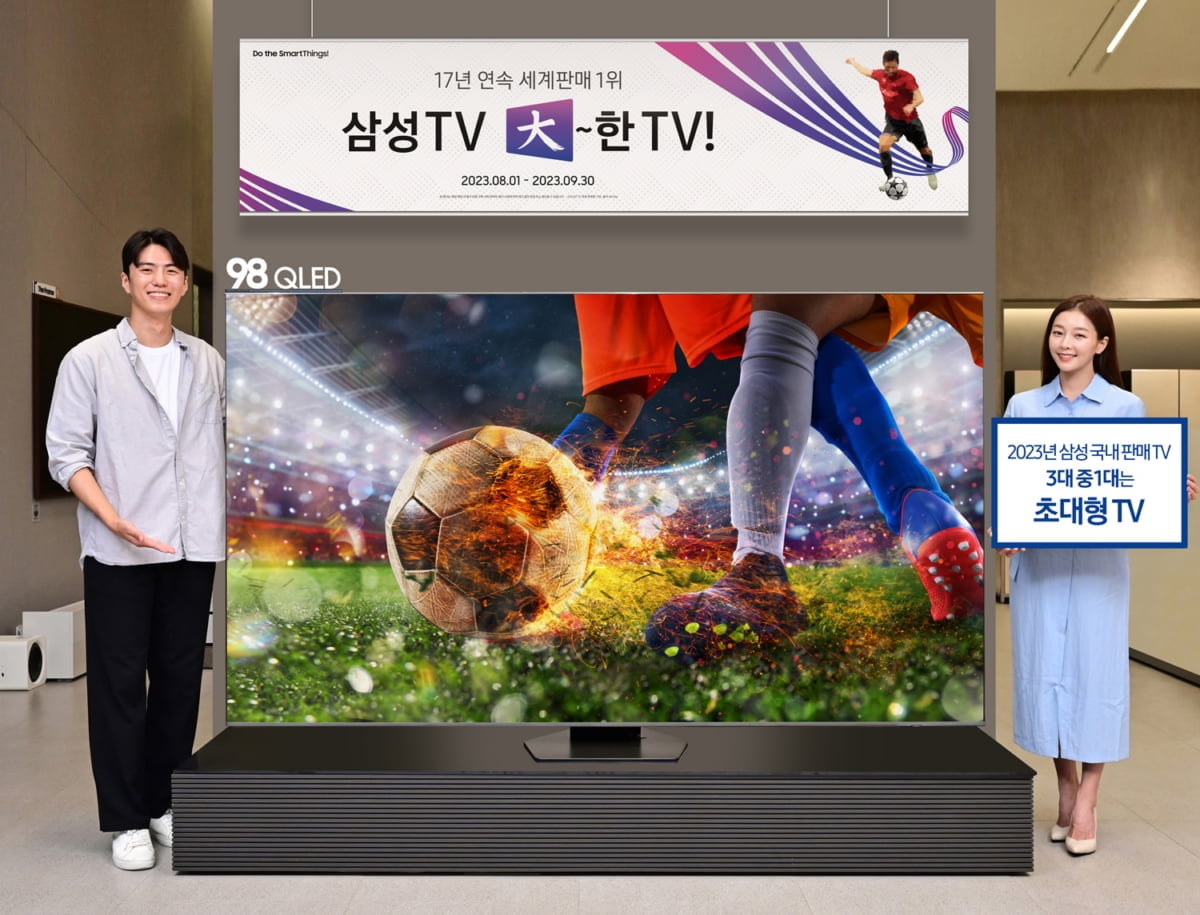 '거거익선' 삼성전자 "TV 판매 3대 중 1대는 초대형"