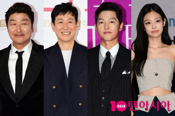 Song Kang-ho, Song Joong-ki, Jennie attend the opening of the 76th Cannes Film Festival