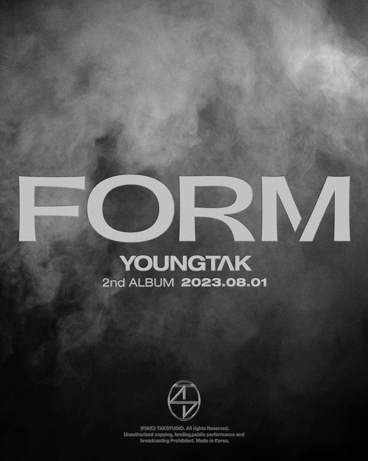 Young Tak, released the 2nd regular album 'FORM' on August 1st... hazy smoke