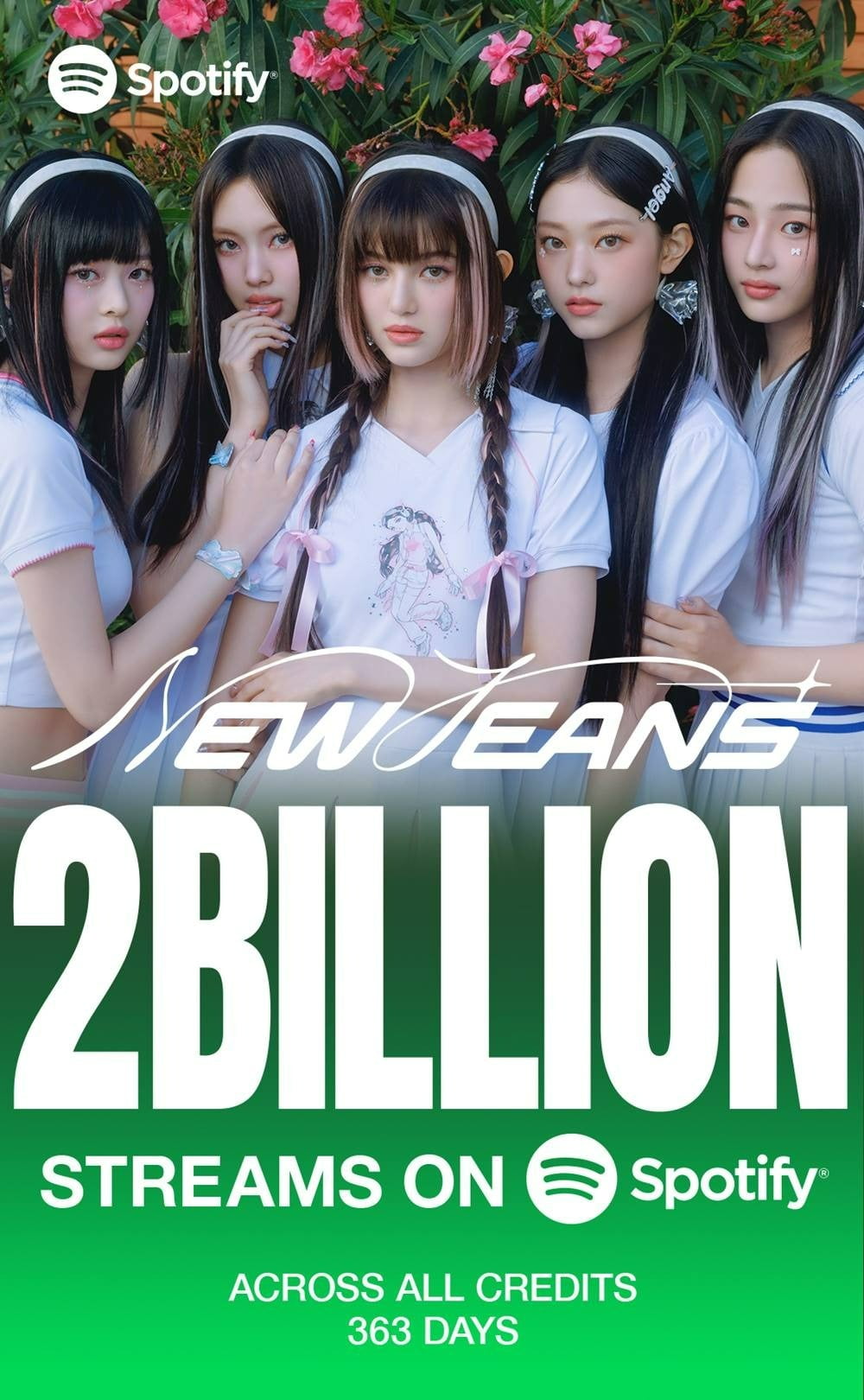NewJeans achieved 2 billion cumulative streaming on Spotify in just one year of debut