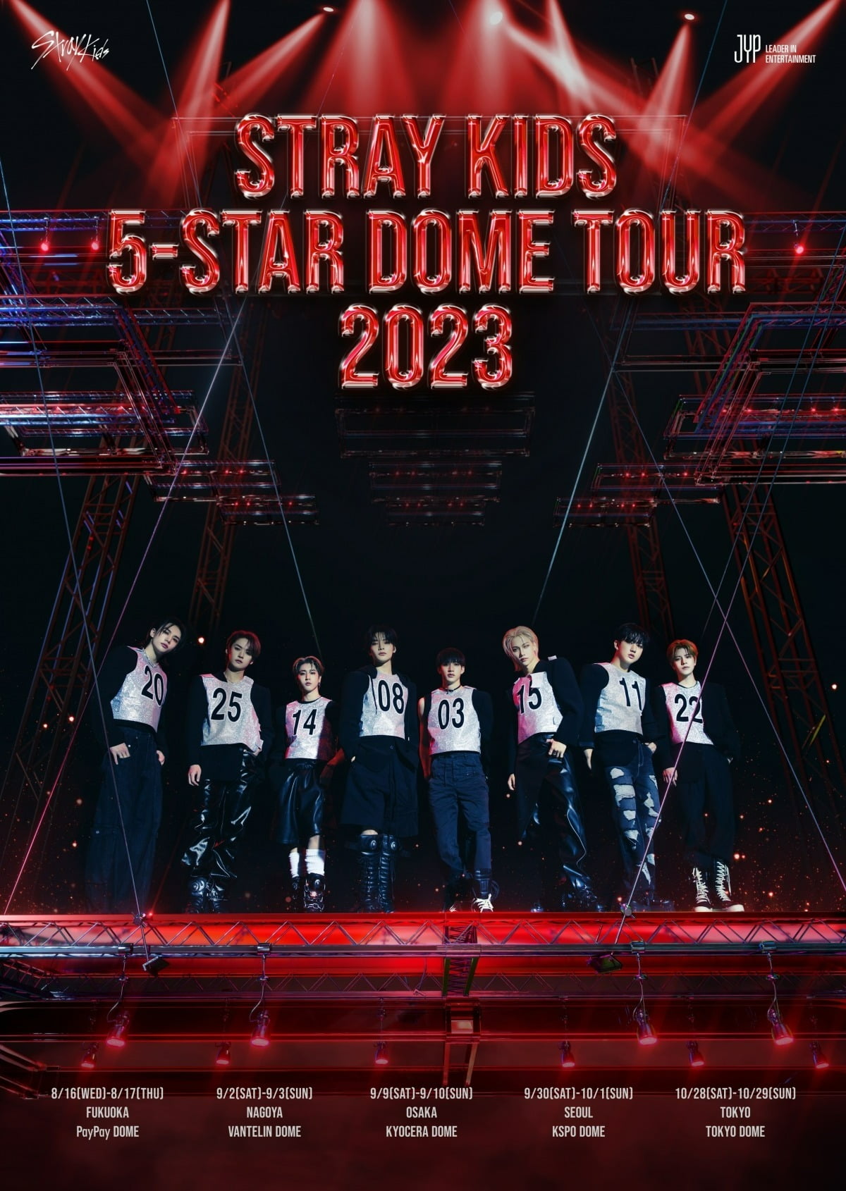스트레이 키즈 첫 돔 투어 '5-STAR Dome Tour 2023' 공식 포스터 / 사진제공=JYP엔터테인먼트