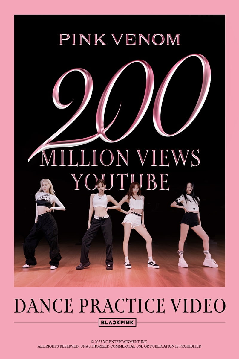 BLACKPINK's 'Pink Venom' choreography video surpasses 200 million views