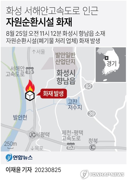 화성 폐유 재활용업체 화재로 1명 사망…8시간 만에 완진(종합2보)