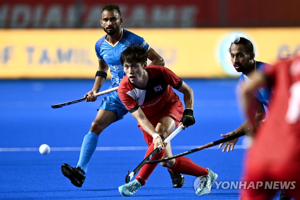 한국 남자하키, 아시안 챔피언스트로피서 인도에 2-3 패배