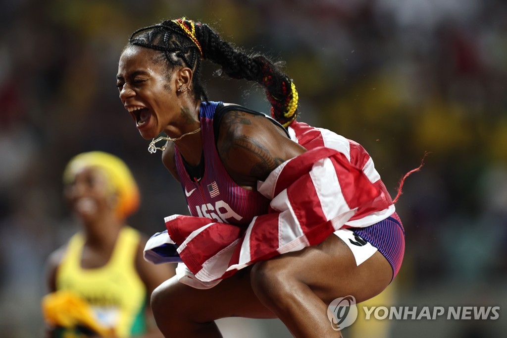 '마리화나 논쟁 부른' 리처드슨, 세계선수권 100ｍ 우승…10초65