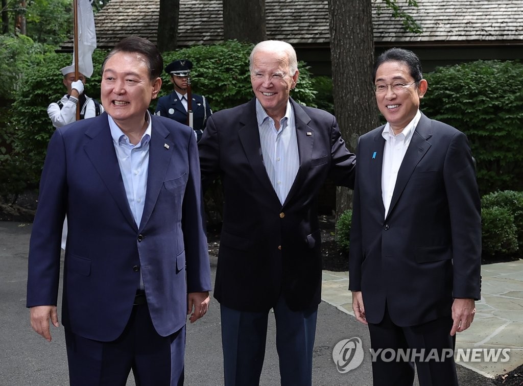 [한미일 정상회의] 북중러 맞선 3각공조 '이정표'…印太 전략지형 요동(종합)