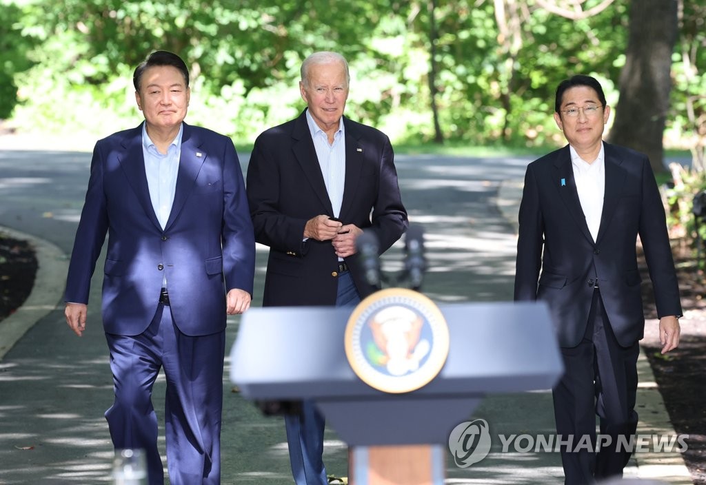 日언론 "한미일 협력 초점 北→中 확대…협의 내실화 과제"