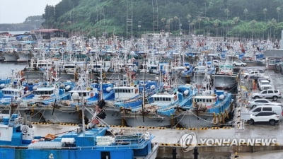  경남 남해안 어선 1만5천여척 대피…26개 해수욕장 통제