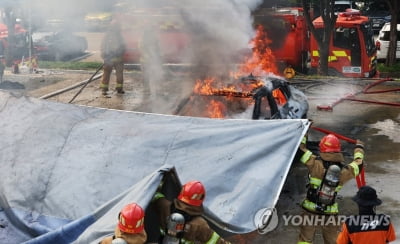 끄기 어려운 '전기차 화재' 상반기 42건…작년 한해 건수 육박