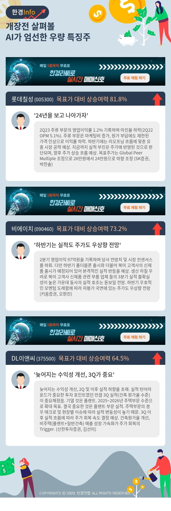 개장전 살펴볼 AI가 엄선한 우량 특징주