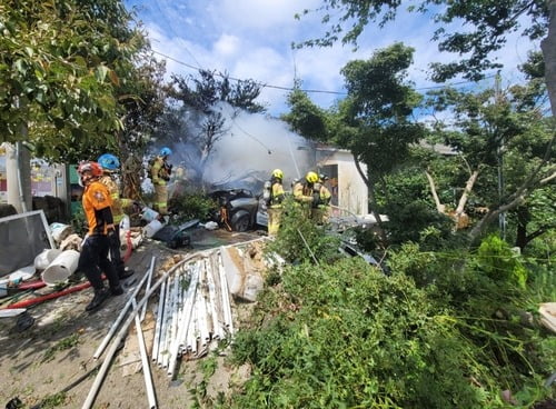 제주 화북동 사고 현장. 사진=제주도 소방안전본부 제공