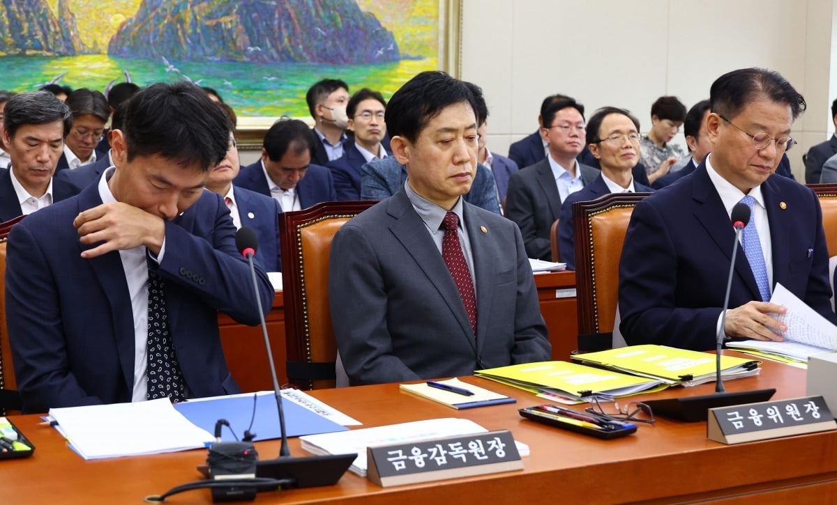 국회는 국무조정실장,  이복현 금융감독원장, 김주현 금융위원장 등이 참석한 4일 정무위 원회 전체회의를 열었다. /김병언 기자