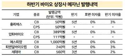 바이오 상장사, 하반기 메자닌 조달 기지개...옥석 가리기 본격화