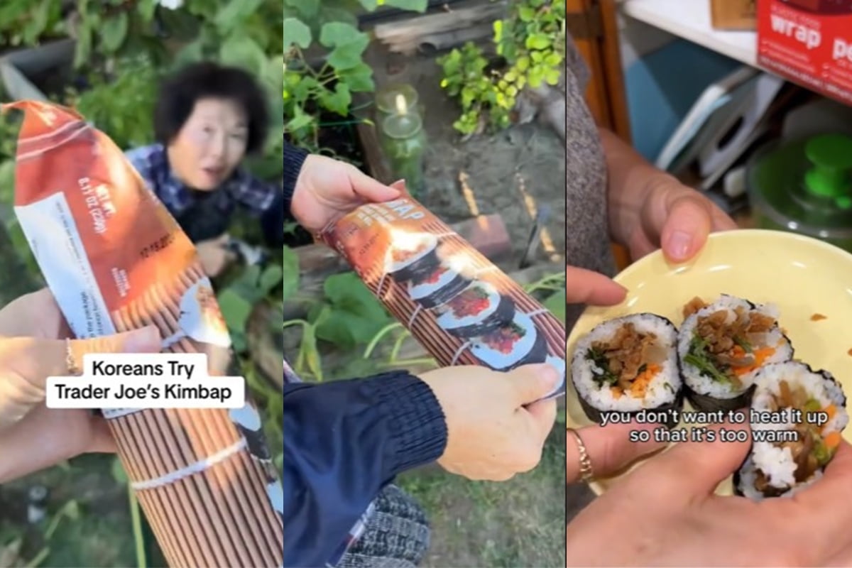 트레이더 조스 냉동 김밥 리뷰 영상/사진=사라 안 씨의 틱톡 영상 캡처