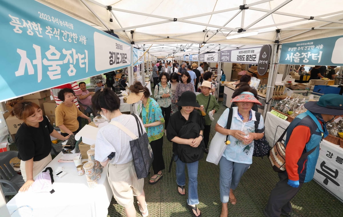 [포토] 30% 저렴한 추석 농수특산물 서울장터