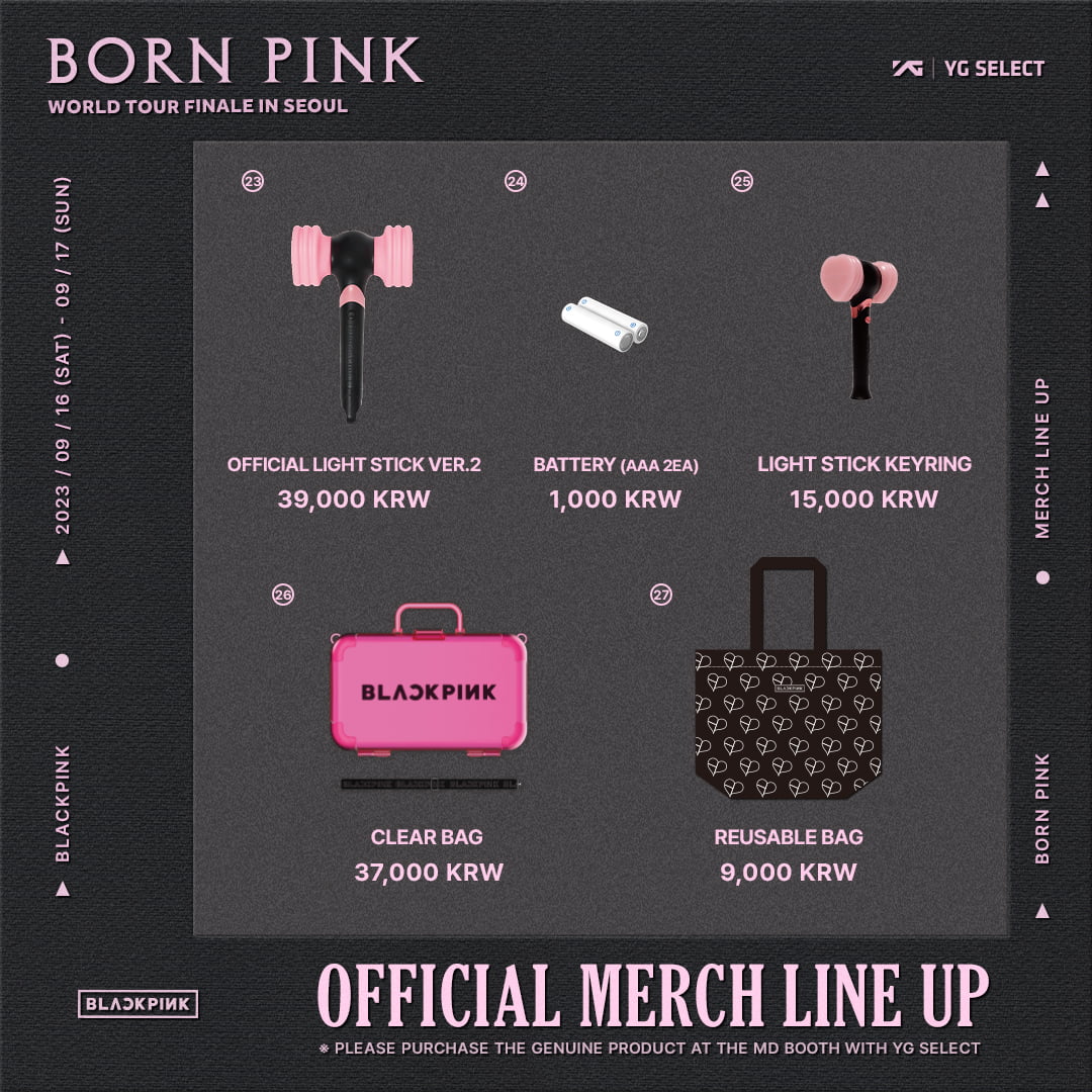 BLACKPINK, world tour ‘Born Pink’ finale concert MD unveiled