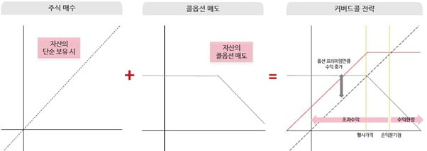 커버드콜 수익구조. /출처=플레인바닐라투자자문, 삼성자산운용