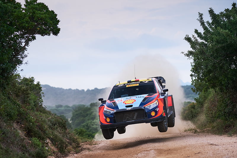 현대차 월드랠리팀이 2023 WRC 이탈리아 랠리에서 올해 첫 우승을 차지했다. 현대차 제공.