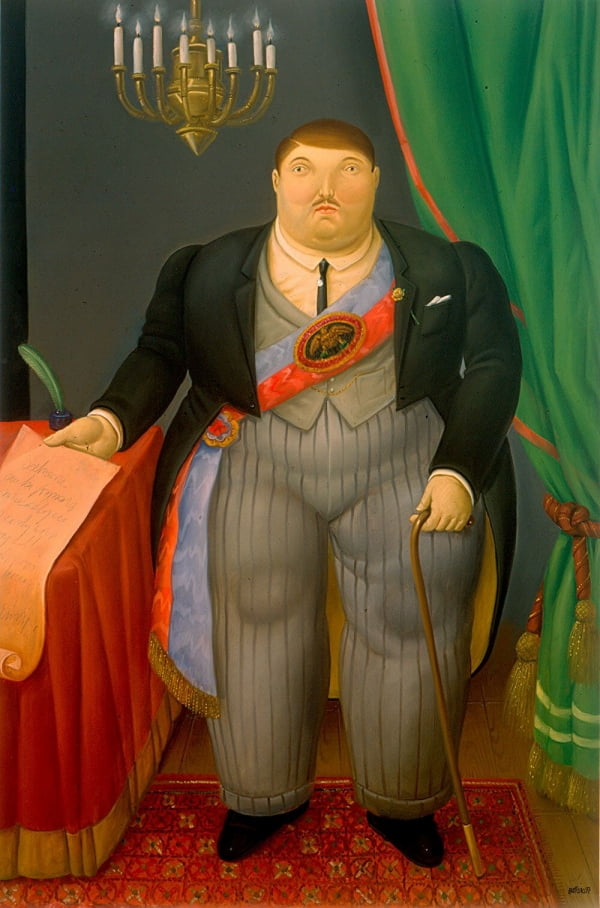 페르난도 보테로의 '대통령'(1997). 출처: 보테로 미술관