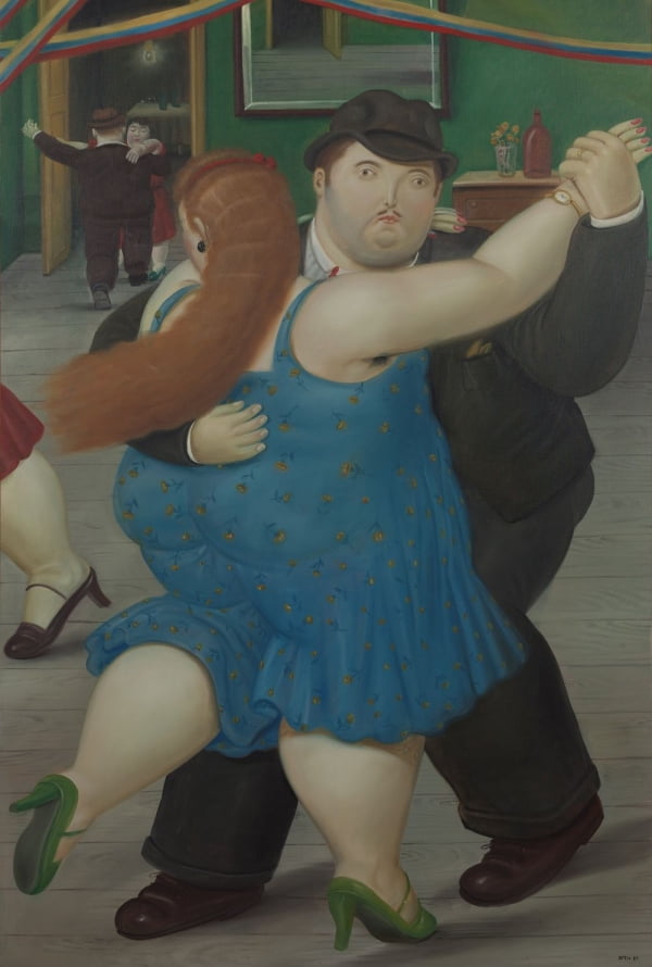 페르난도 보테로의 '춤추는 커플'(1987). 출처: 보테로 미술관