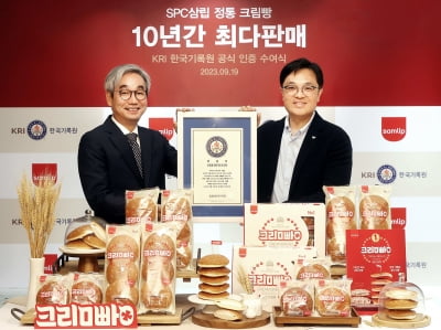 '10년간 3억2000만개'…SPC삼립 '정통 크림빵', 국내 최다 판매 크림빵 인증