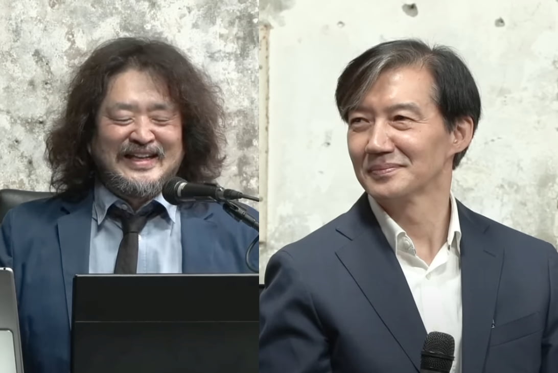 방송인 김어준씨(왼쪽)와 조국 전 법무부 장관. /출처=딴지방송국 유튜브