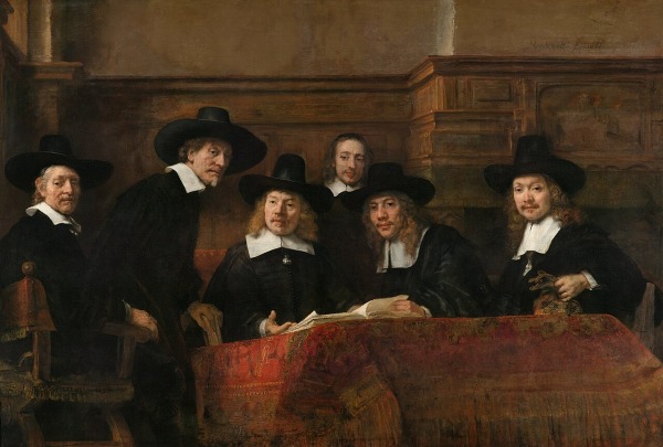 직물제조업자 길드 이사들(1662). /네덜란드 레익스 국립미술관