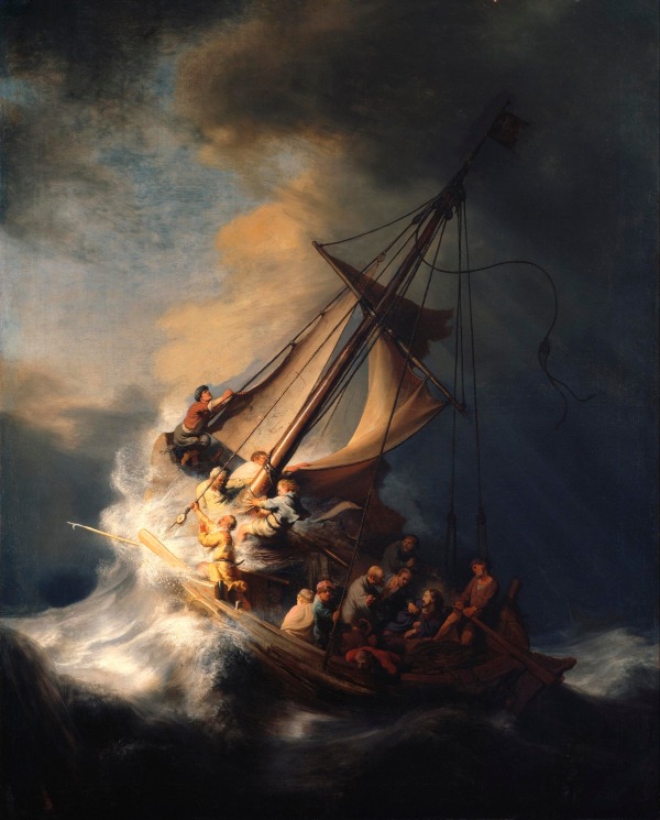갈릴레아 호수에서 폭풍을 만난 그리스도(1633). /1990년 미술관에서 도난당한 이후 행방불명