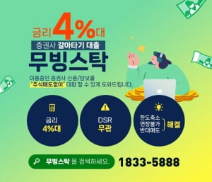 파격적인 4%대 금리의 증권사 신용, 담보가 있다