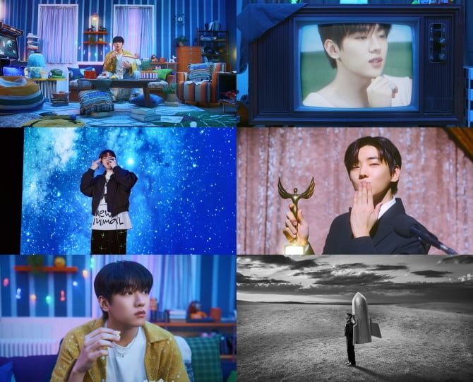 DKZ 재찬, 민 1집 타이틀곡 'Hello' 뮤직비디오 티저 공개…솔로 아티스트로서의 첫 인사