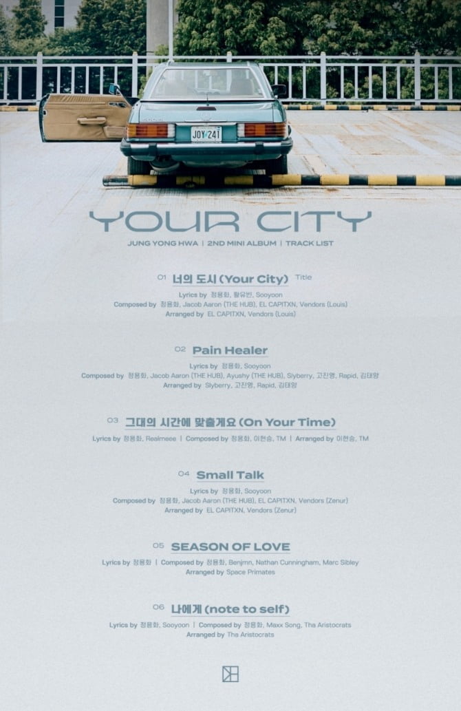 정용화, 미니 2집 트랙리스트 공개…타이틀곡은 ‘너의 도시 (Your City)’