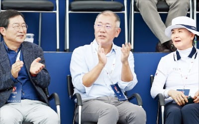 [포토] '정몽구배 양궁대회' 찾은 정의선 회장