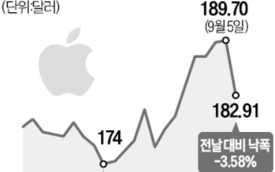 中 '공무원 아이폰 금지령'에 날벼락 맞은 애플 3.6% 급락