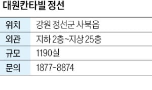 대원칸타빌 정선, 관광객 많은 정선…공실 우려 작아