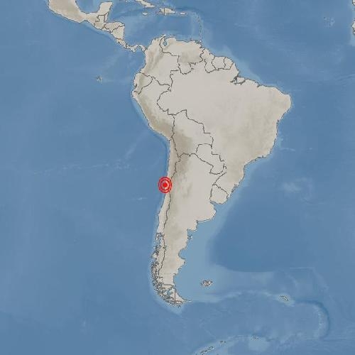 칠레 코킴보 남남서쪽 바다서 규모 6.2 지진
