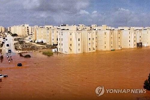 북아프리카 리비아 동부 폭풍우 강타…최소 150명 사망