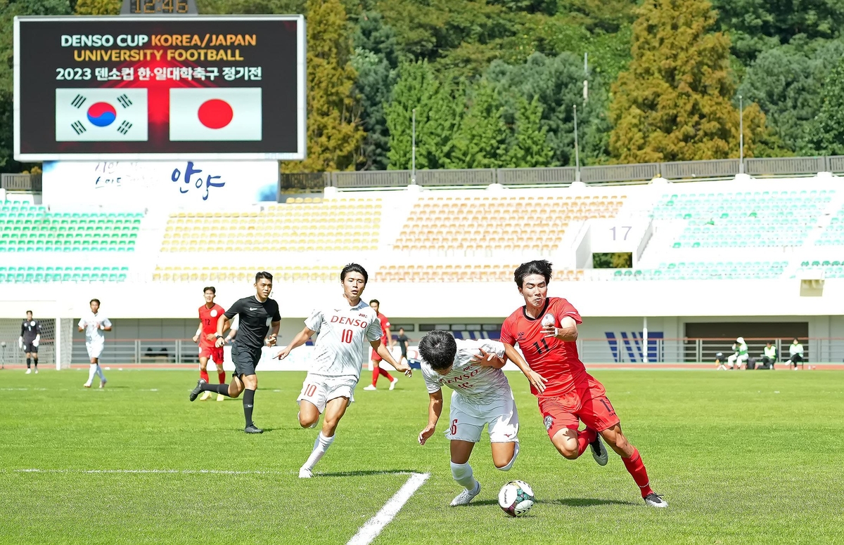 한국 대학축구 선발, 제22회 덴소컵서 일본에 1-2 패배