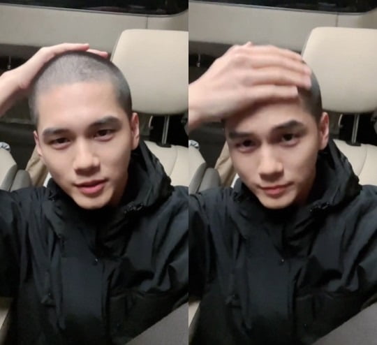 Ong Seongwu reveals his bald head ahead of military enlistment