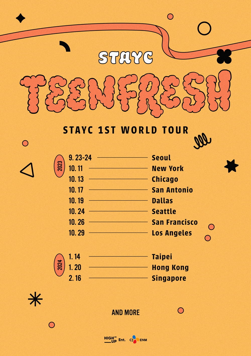 STAYC's first world tour 'TEENFRESH' sold out in 3 US cities