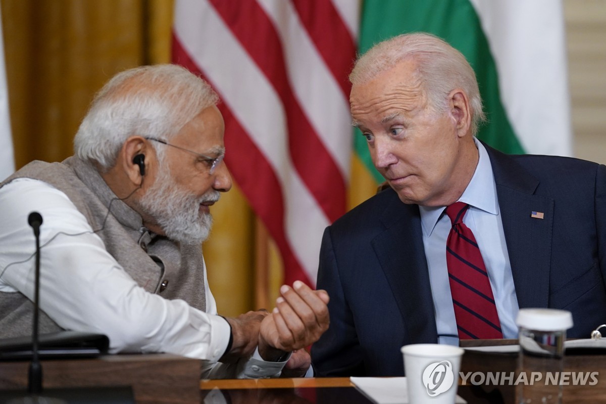 미·인도 정상회담에 백악관 "국방·원자력 기술 협력 진전"