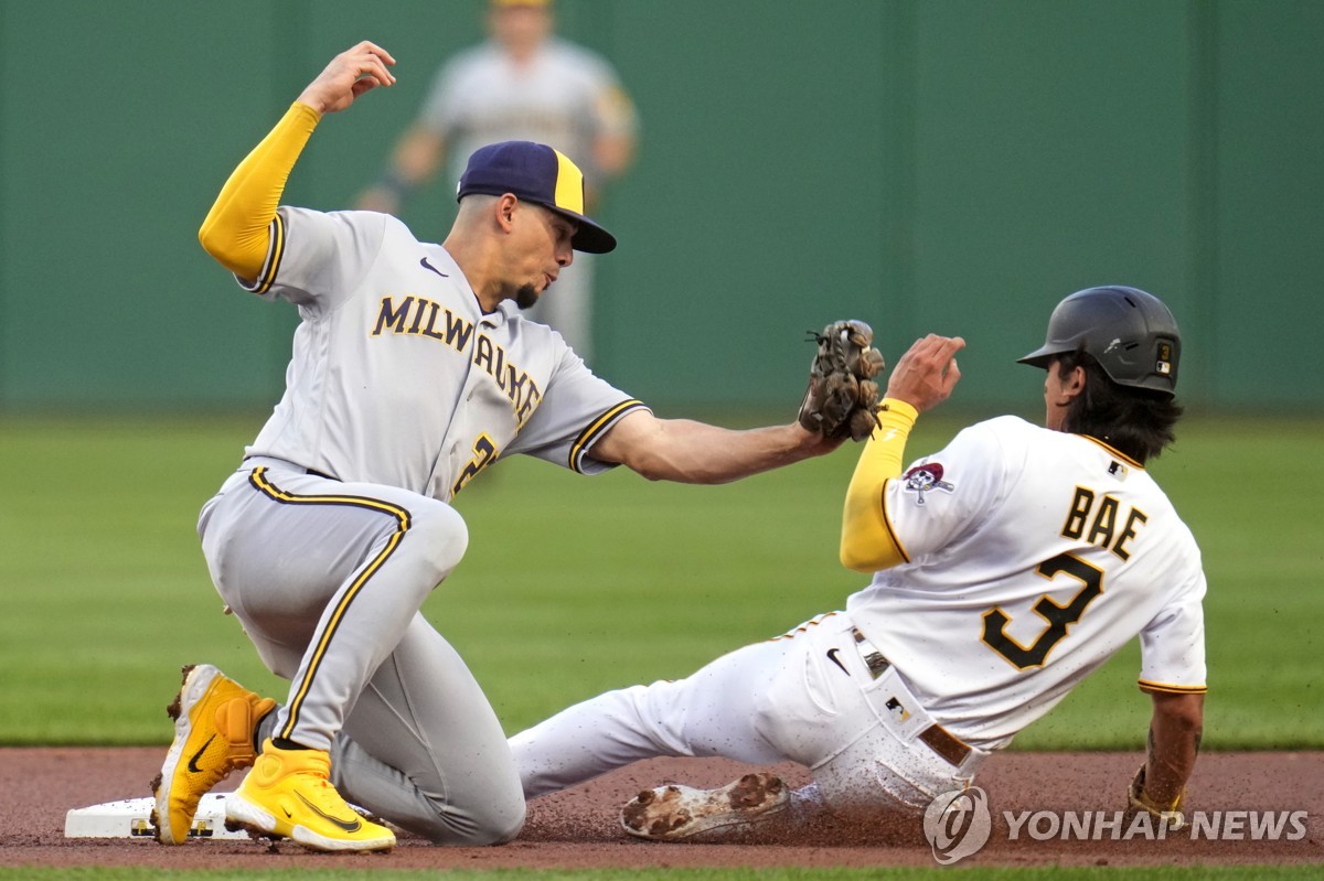 피츠버그 배지환, 밀워키전서 4타수 1안타…시즌 타율 0.241