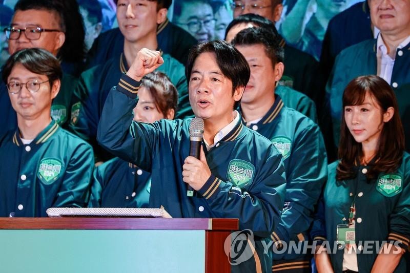 대만 집권당 총통후보 라이칭더 지지율 38.2%…1위 유지