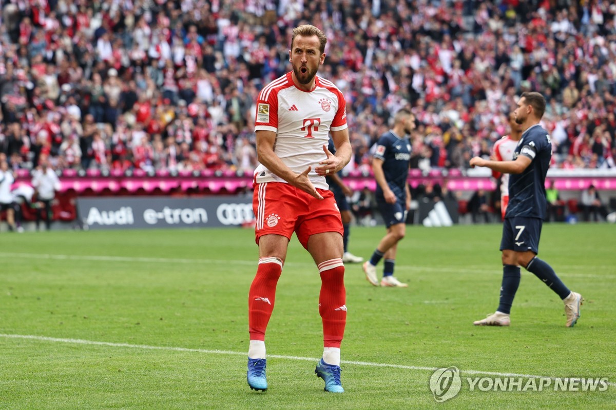 '김민재 풀타임' 뮌헨, 보훔에 7-0 대승…케인은 해트트릭