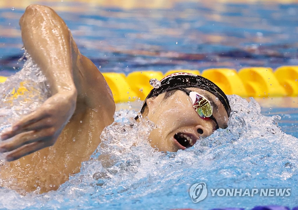 [1보] 김우민, 아시안게임 남자 자유형 800ｍ 금메달…2관왕 달성