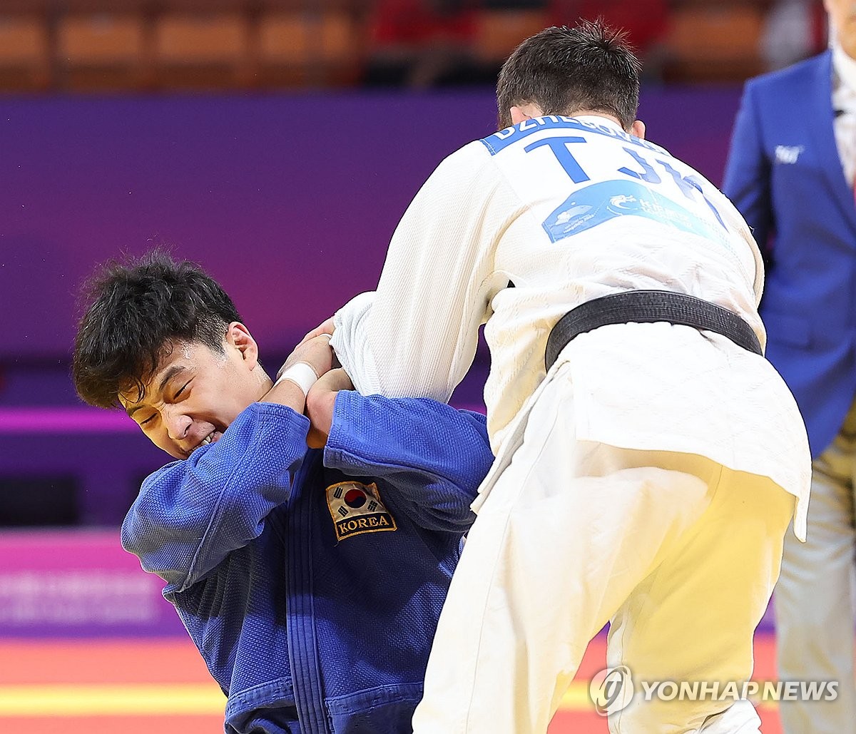 [아시안게임] 멍들고 지쳤지만, 아들 위해 뛴 안바울…값진 동메달