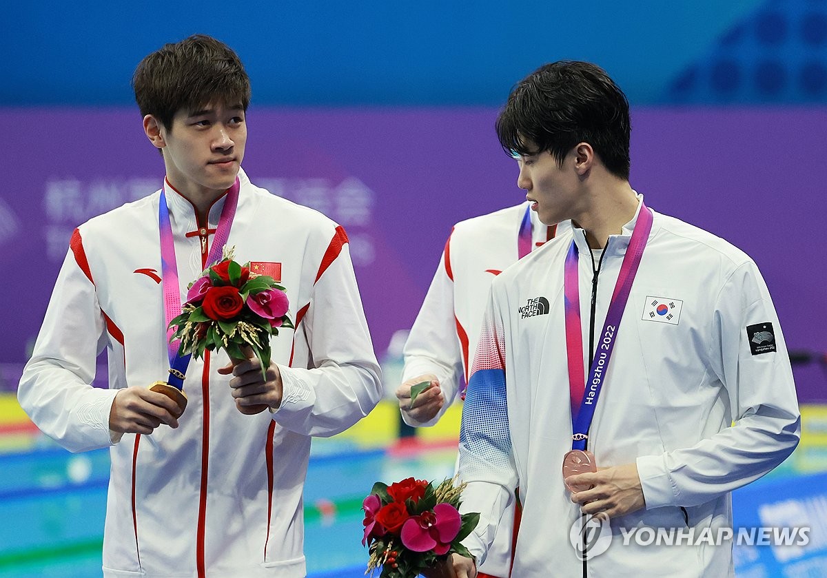 [아시안게임] 판잔러 "자유형 100ｍ는 나, 200ｍ는 황선우…함께 파이팅"